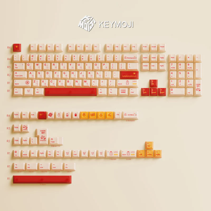 Keymoji Cheers!乾杯 Keycap Set - 148 Keys