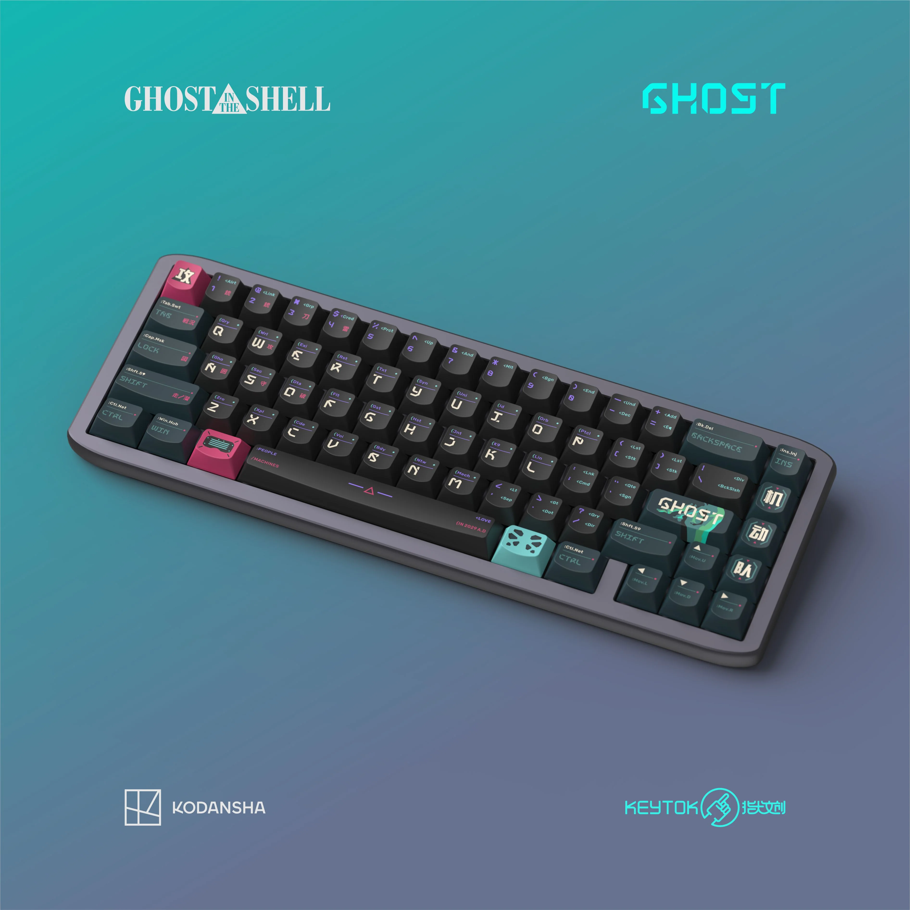 Ghost in the Shell Keycap Set - GHOST (PRE-ORDER) - Image 4